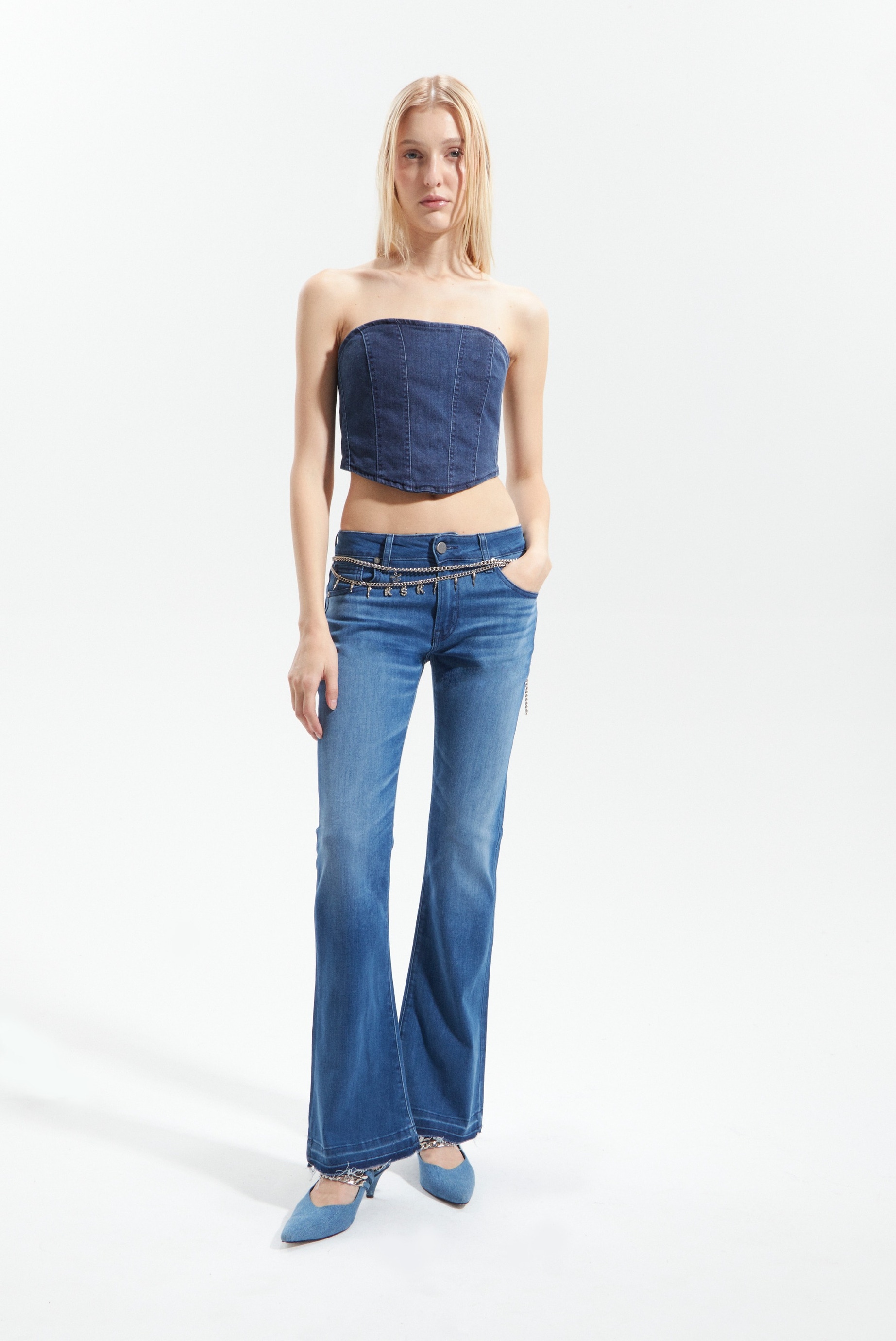 JEANS BOOTCUT LOW PREMIUM BLUE