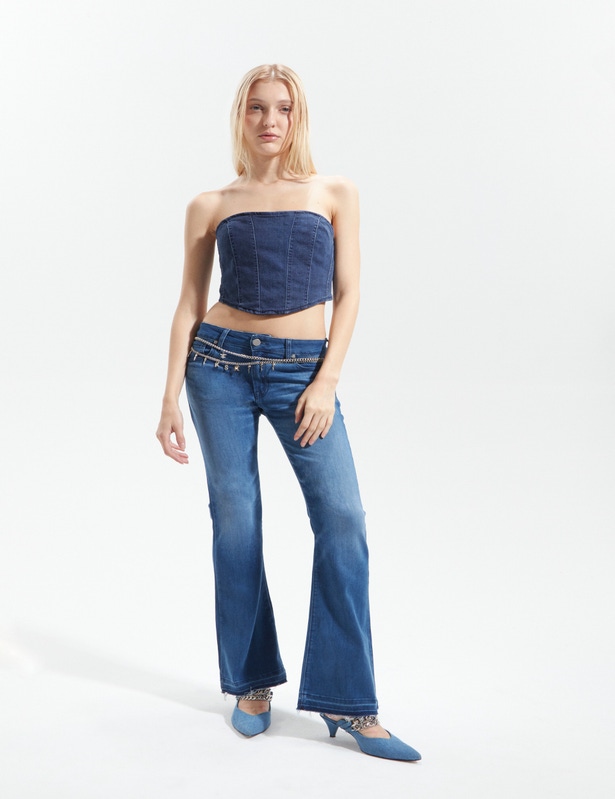 JEANS BOOTCUT LOW PREMIUM BLUE