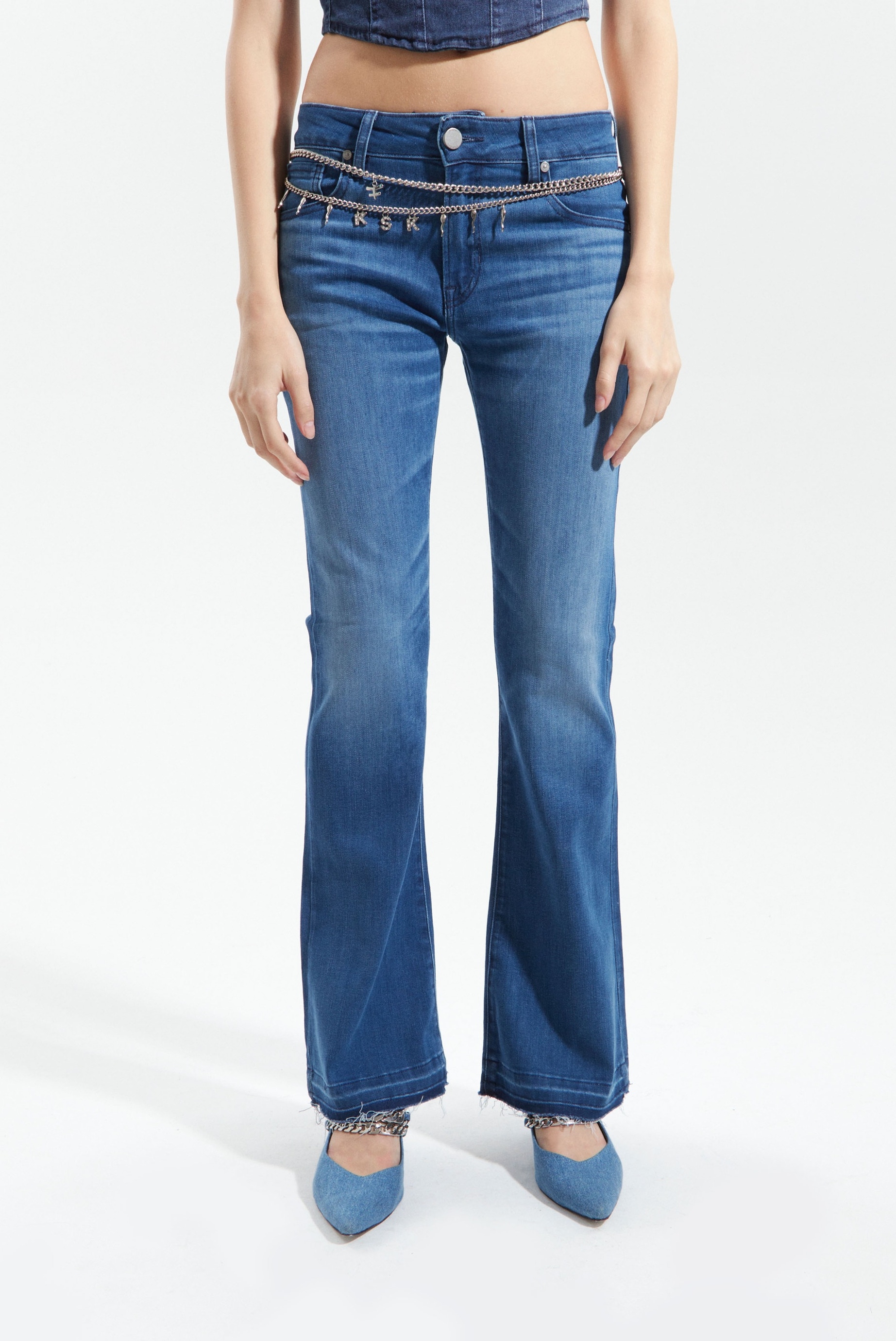 JEANS BOOTCUT LOW PREMIUM BLUE