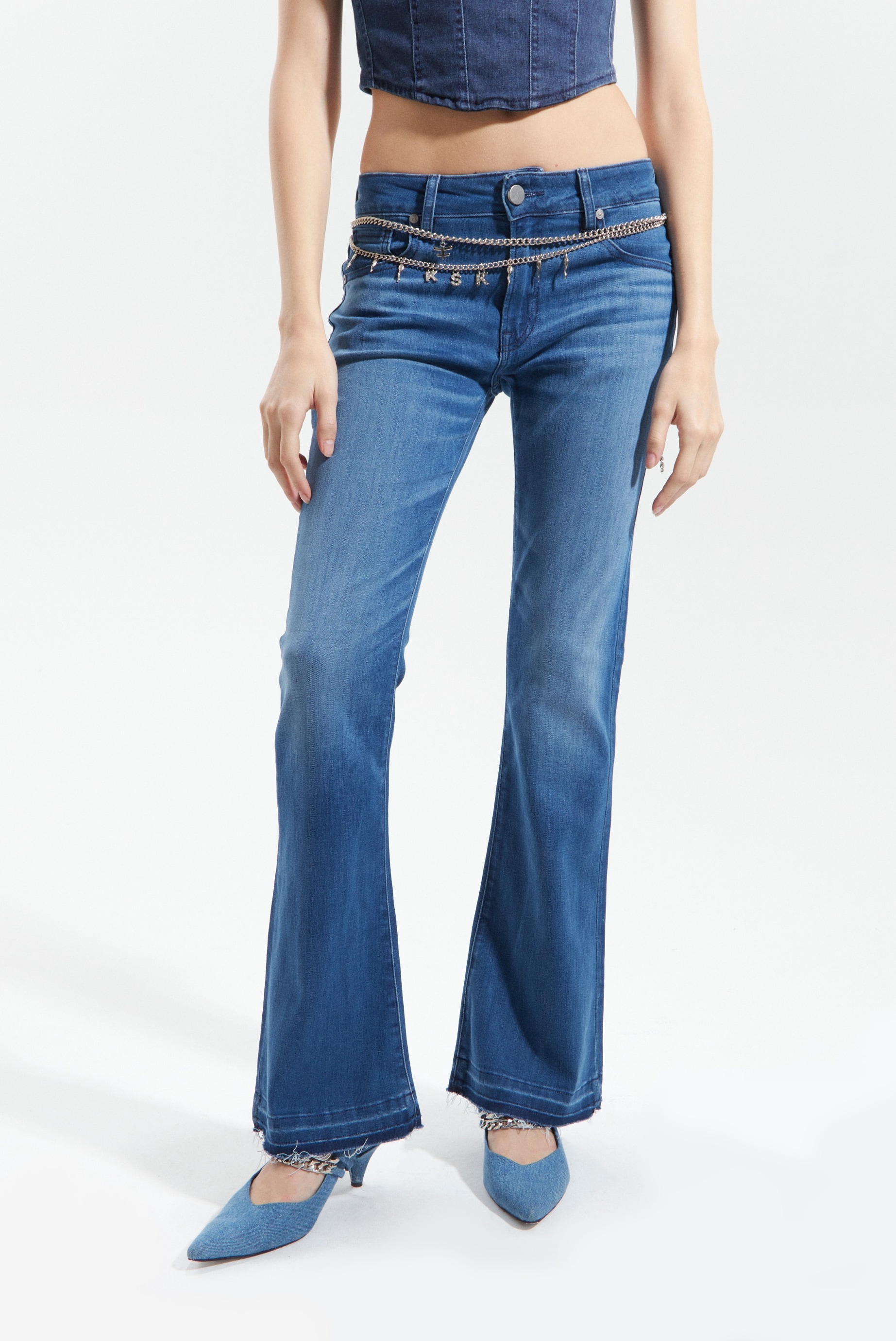 JEANS BOOTCUT LOW PREMIUM BLUE