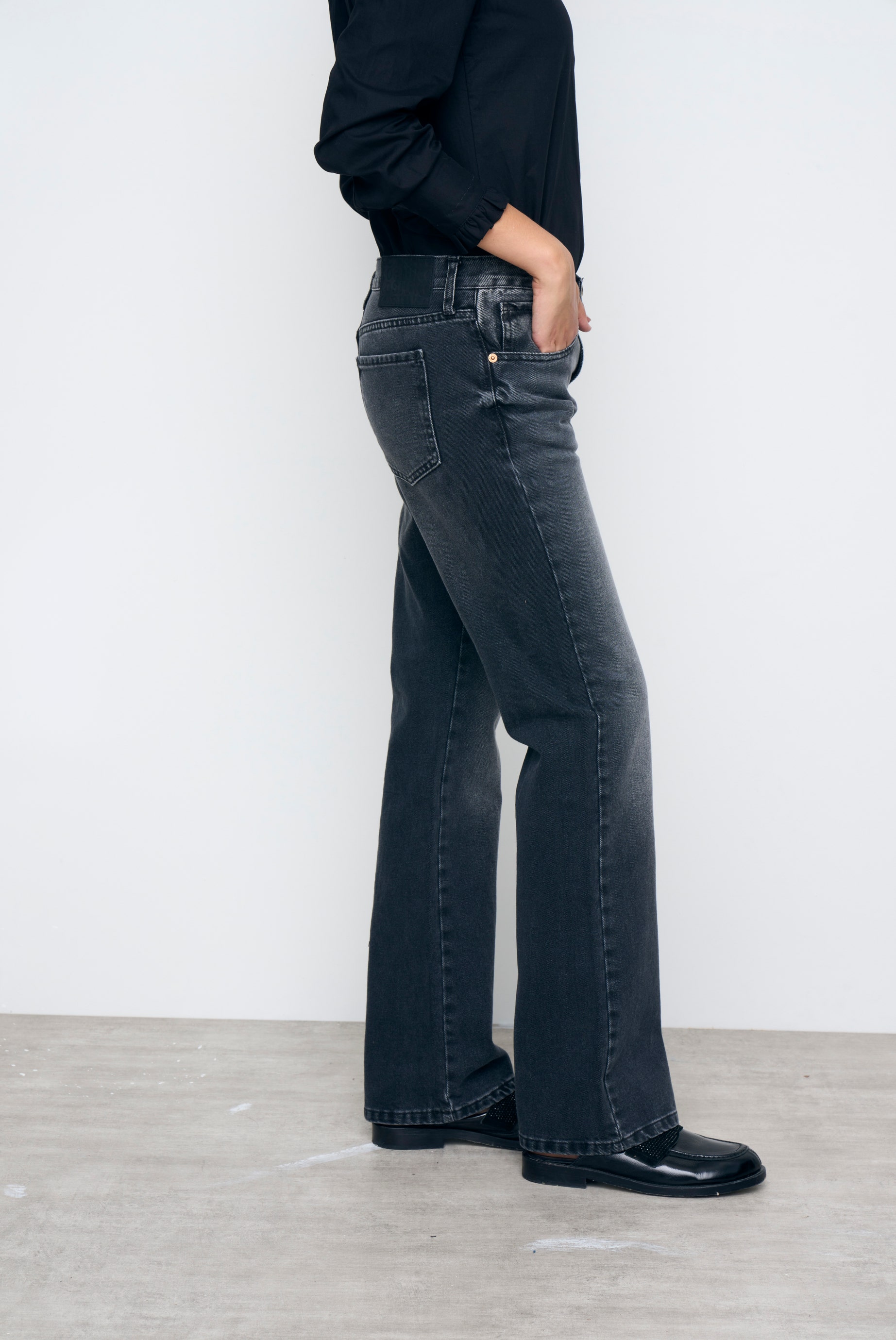 JEANS KATE WIDE BLACK
