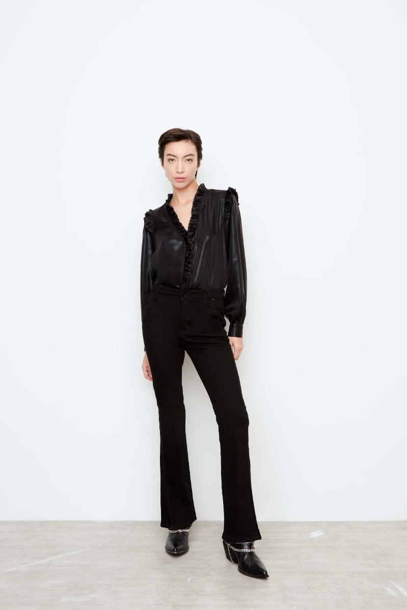 PANTALON BOOTCUT BLACK SLITS