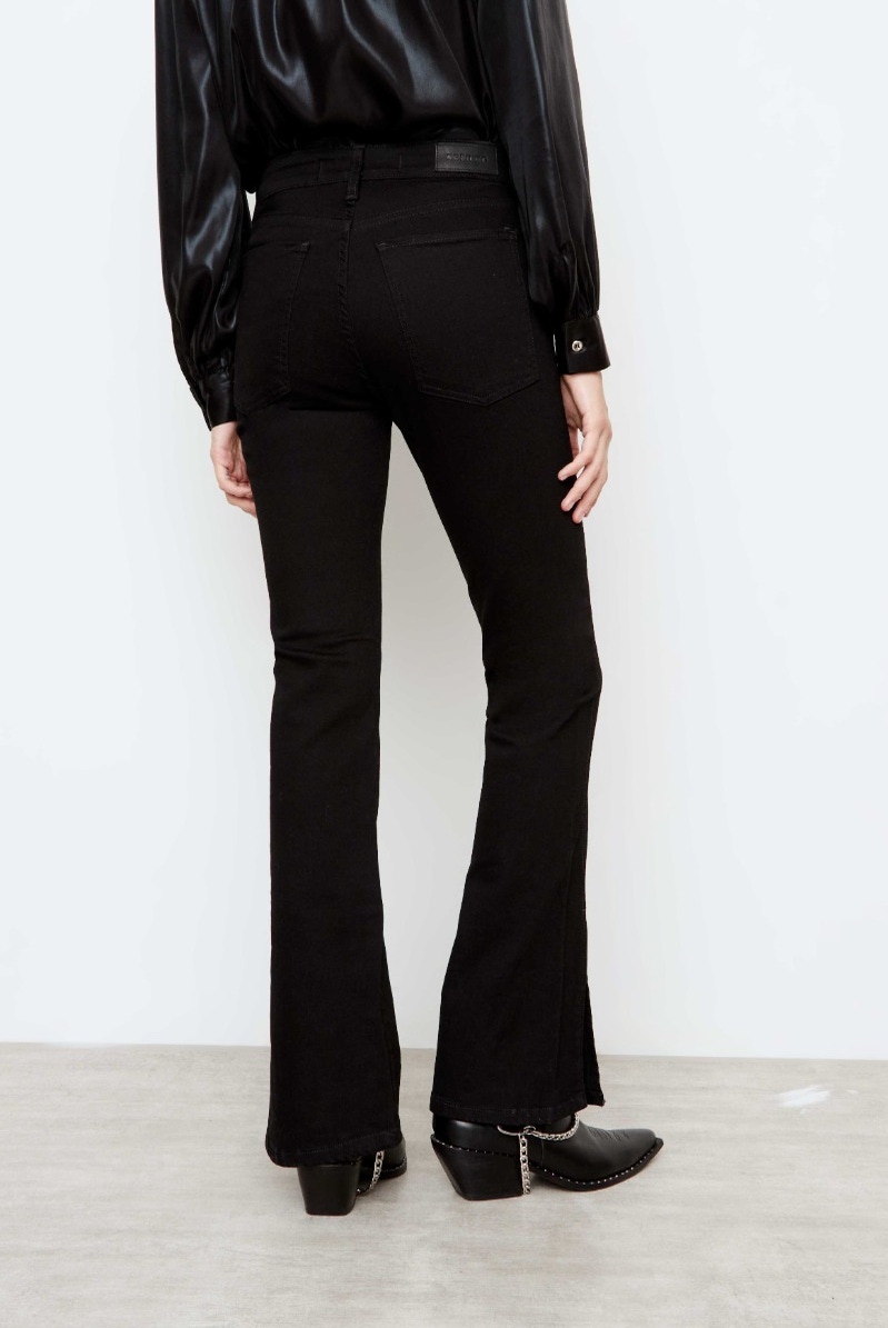 PANTALON BOOTCUT BLACK SLITS