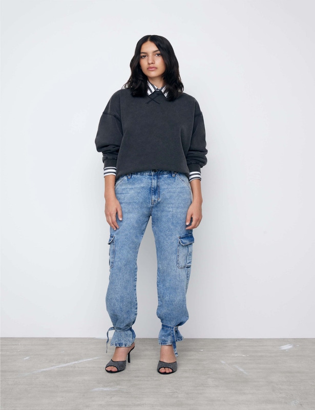 JEANS CARGO FRANK BLUE
