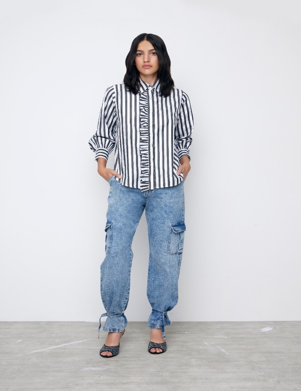 JEANS CARGO FRANK BLUE