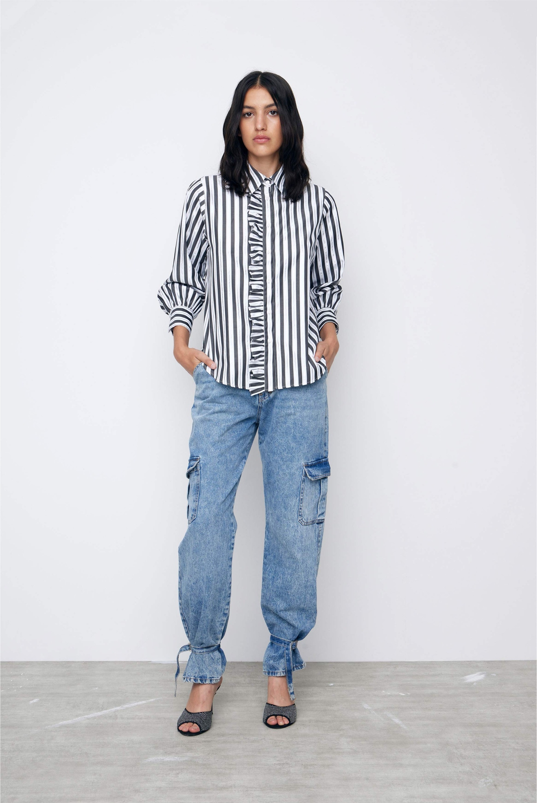 JEANS CARGO FRANK BLUE