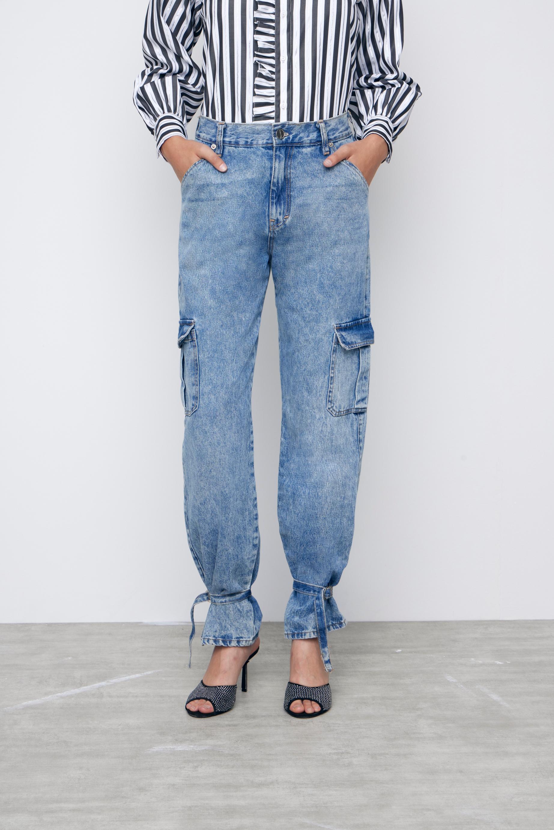 JEANS CARGO FRANK BLUE