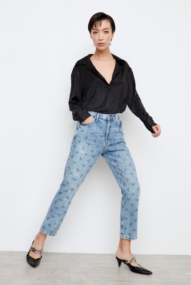 JEANS RECTO GINGER SHINE LOGO