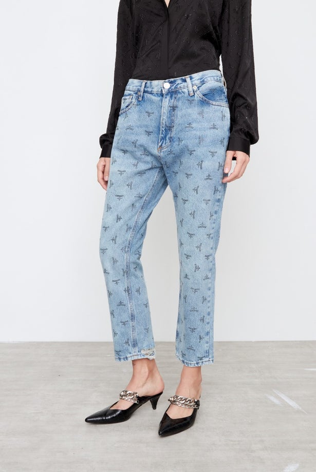 JEANS RECTO GINGER SHINE LOGO