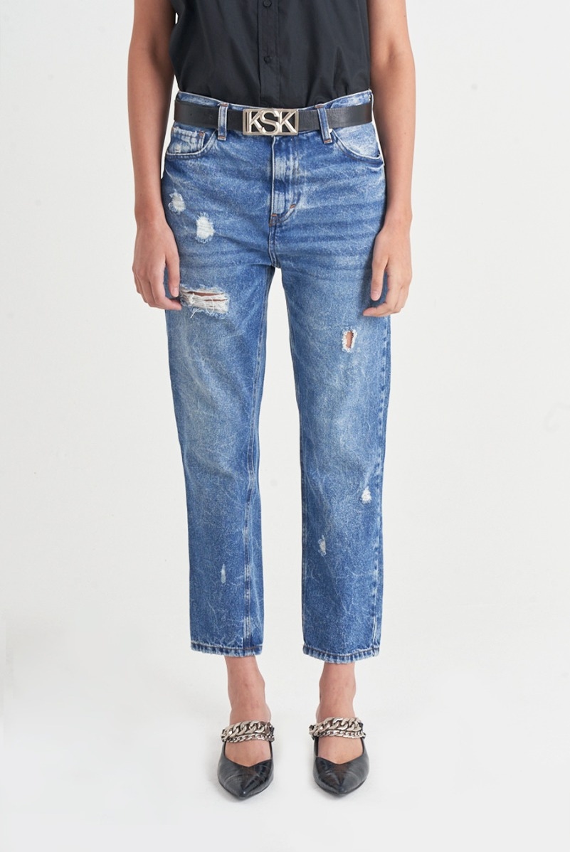 JEANS RECTO GINGER BROKEN BLUE