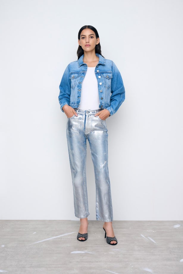JEANS RECTO GINGER METALLIC
