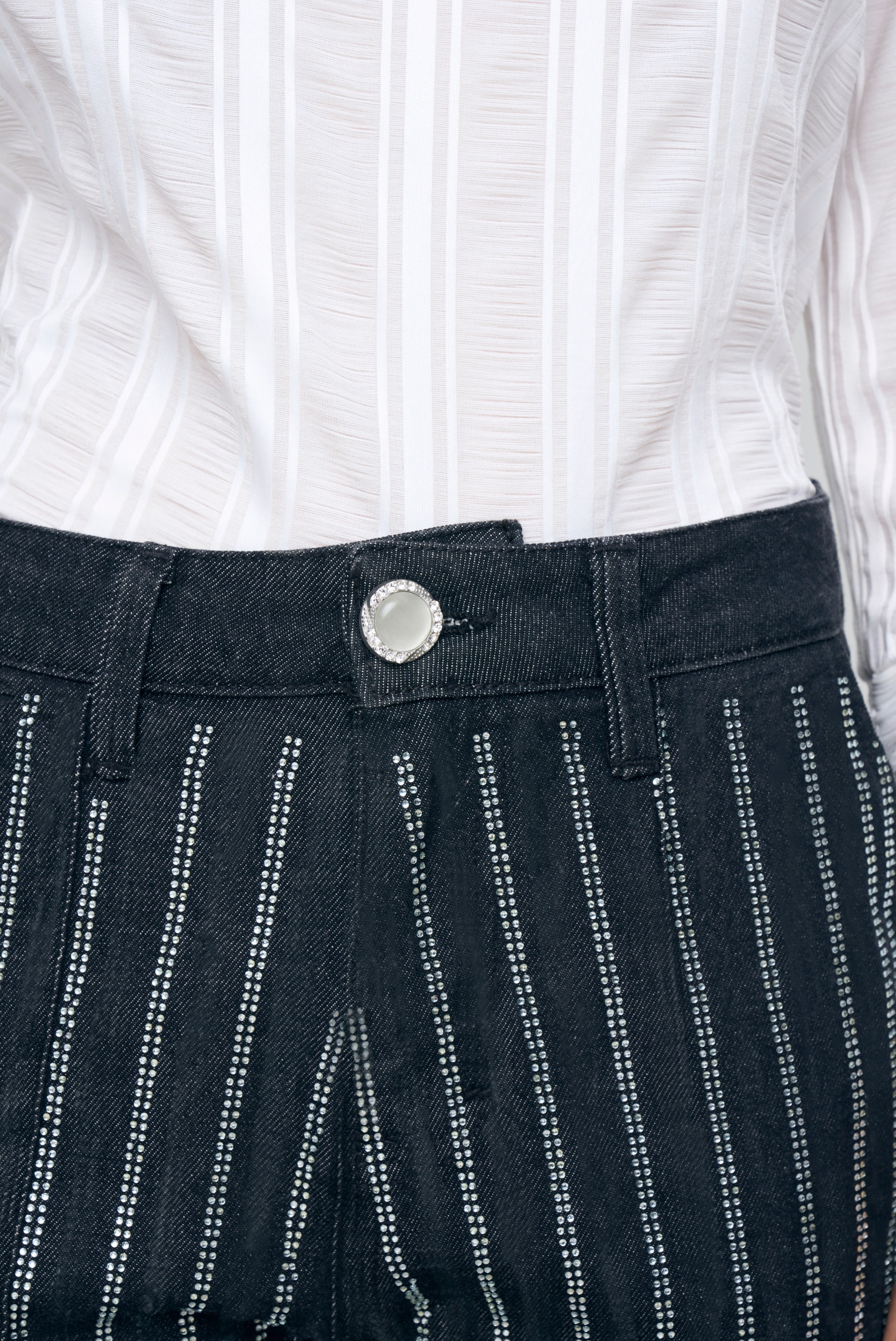 PANTALÓN TAILOR BLACK SHINY STRIPES
