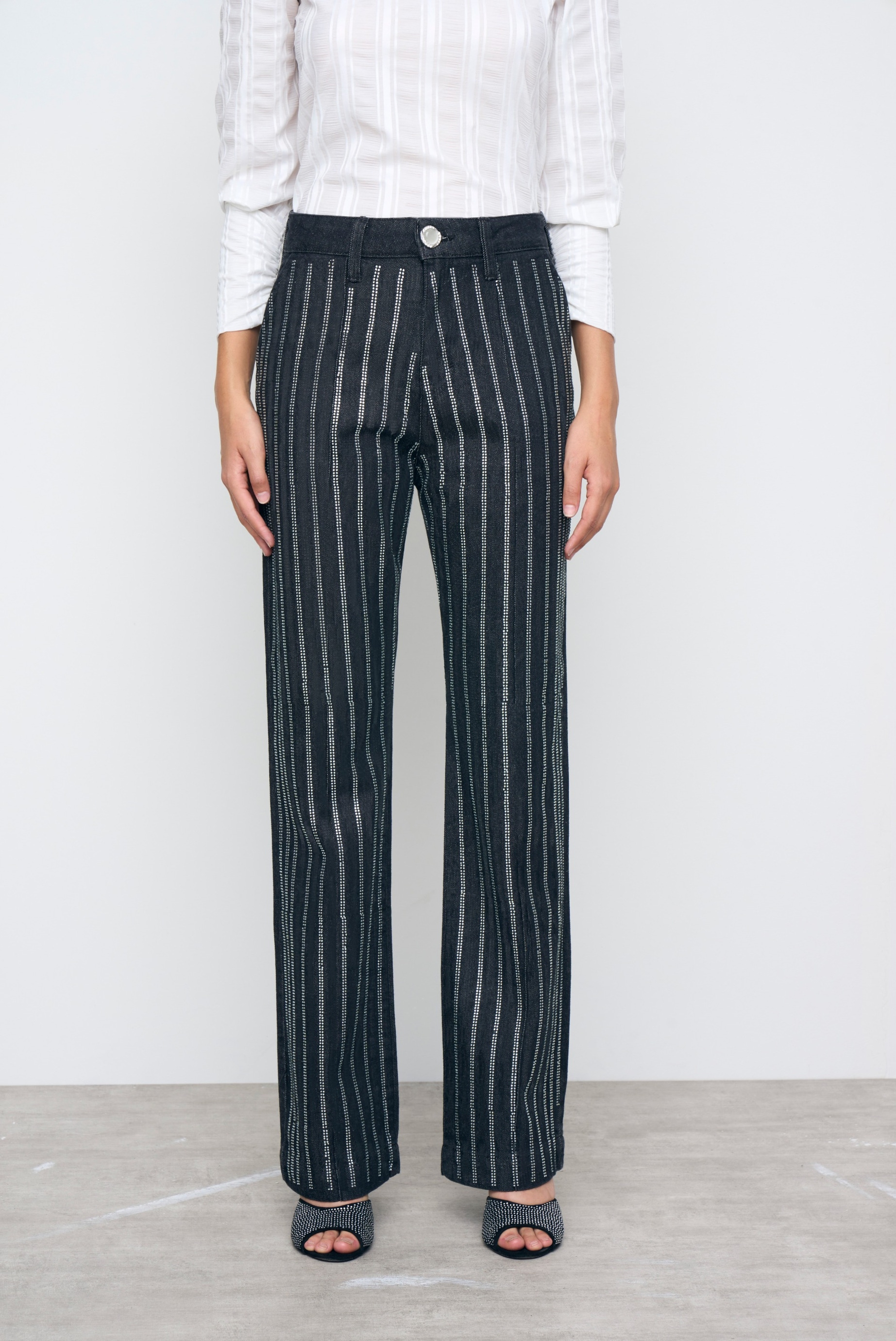 PANTALÓN TAILOR BLACK SHINY STRIPES