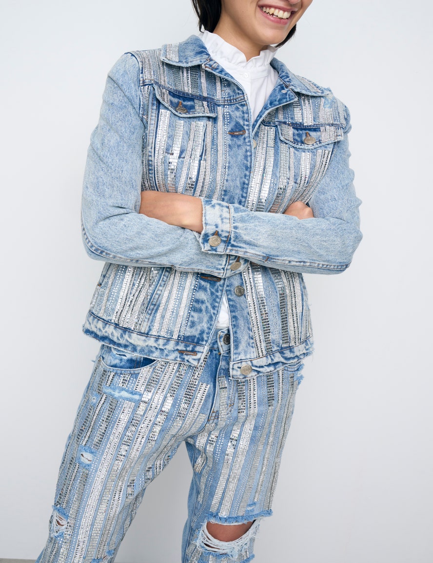 CAMPERA CATANIA LIGHT SHINY STRIPES