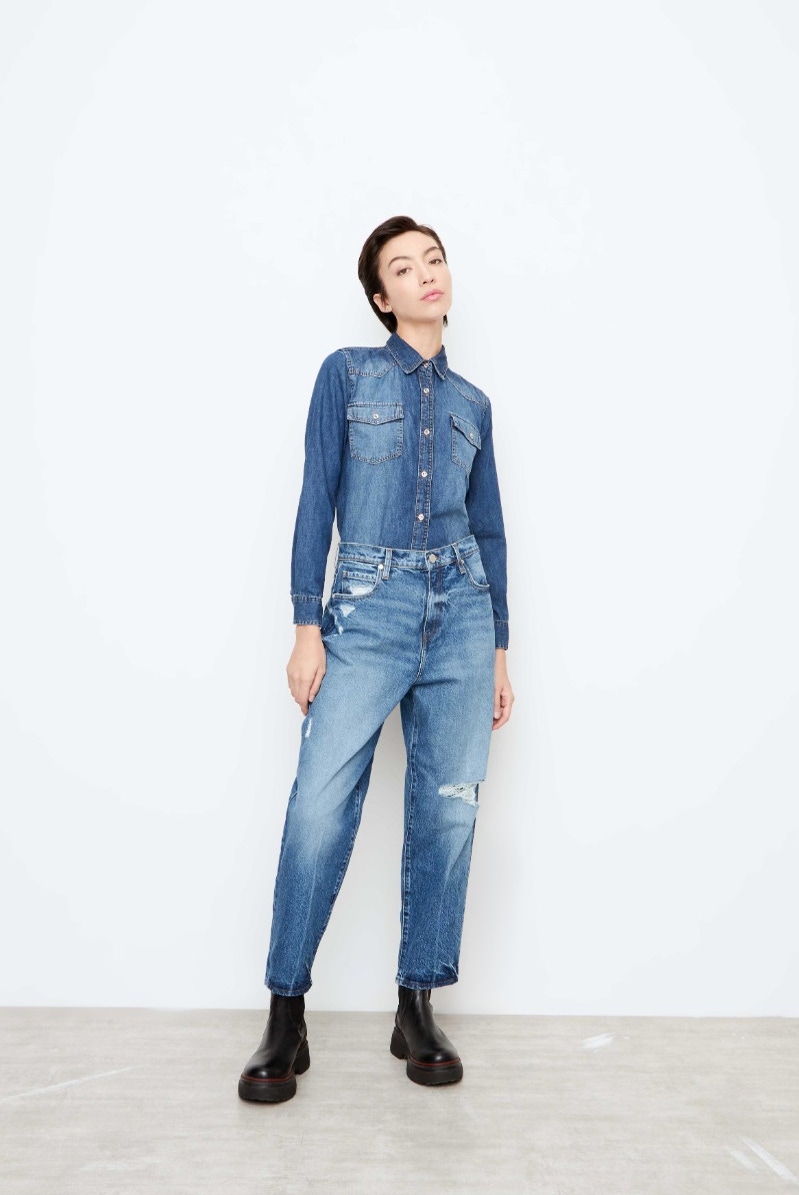 JEANS FREAKING DARK BLUE DESTROYED
