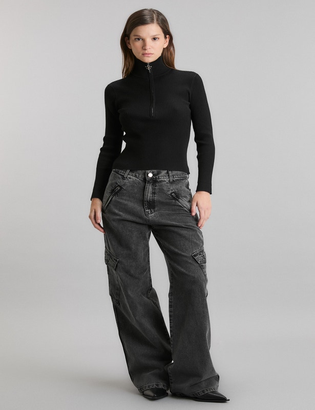 JEANS CARGO AMBITION BLACK