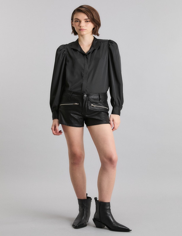 SHORT ZIPPER LUXURY BLACK